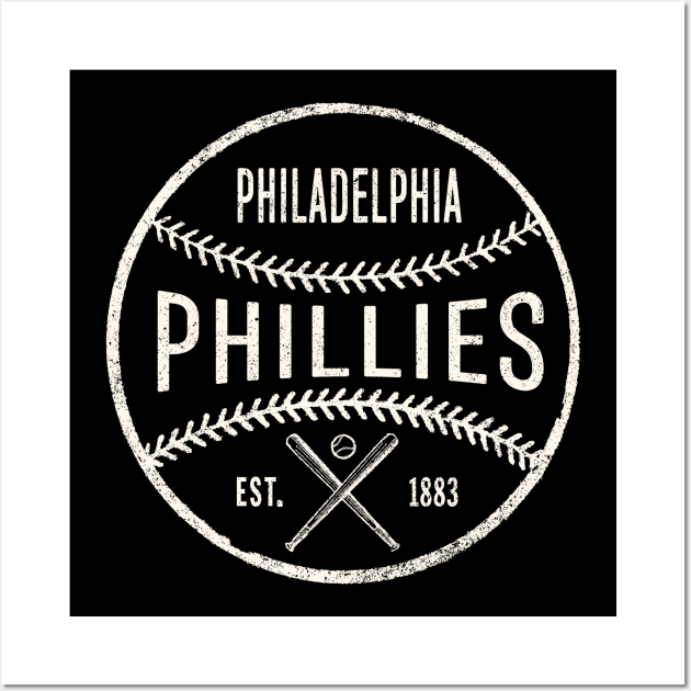 Vintage Philadelphia Phillies by Buck Tee Wall Art by Buck Tee